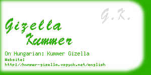 gizella kummer business card